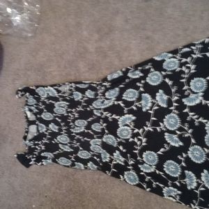 Floral blue and black dress